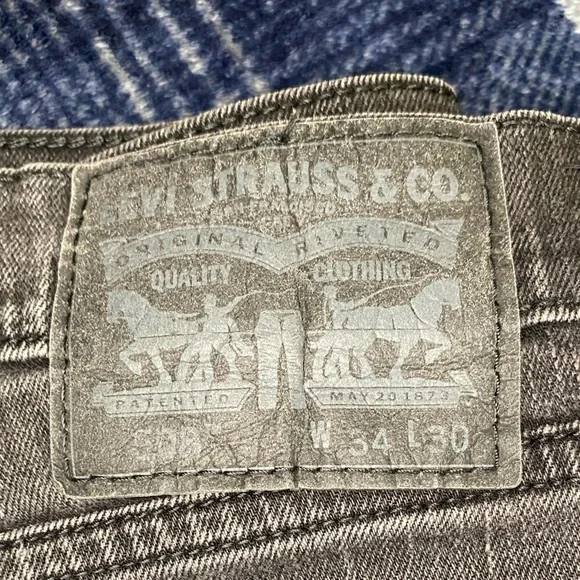 👖Vintage Levi's® Men's 508® Regular-Fit Tapered Leg Jeans - Black - Size 34x30